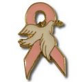 Ribbon with Dove Awareness Ribbon Lapel Pin